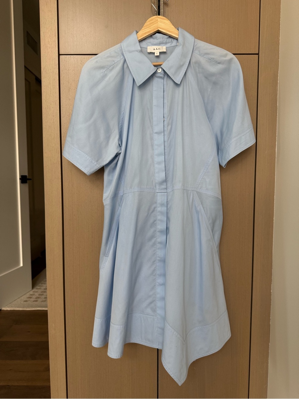 ALC Julie Blue Shirt Dress, 8